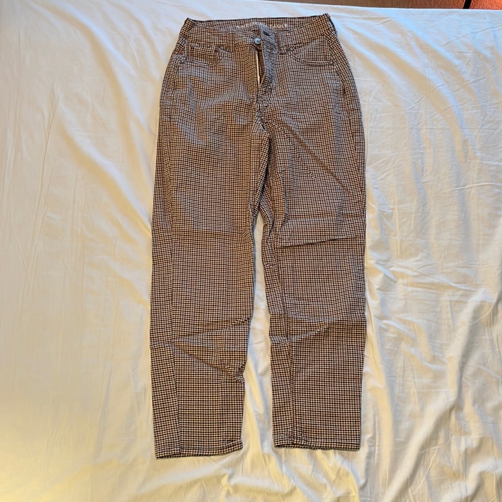American Eagle houndstooth trousers.